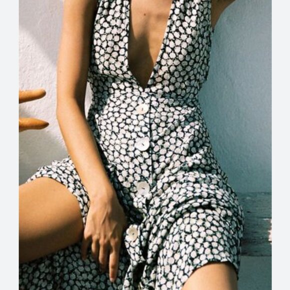 Faithfull the Brand Blohm midi dress - Azalea print US Size 2 - Picture 1 of 11